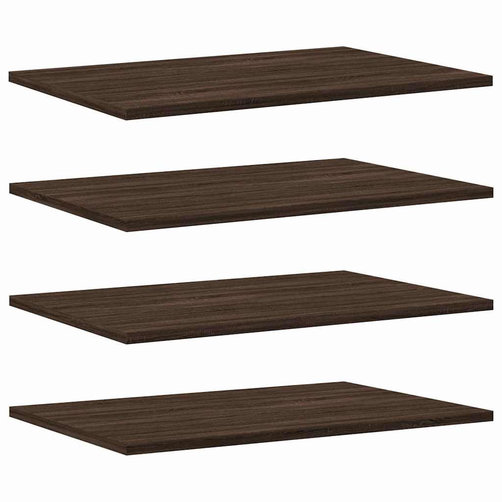 vidaXL Wandregale 4 Stk. Braun Eichen-Optik 60x40x1,5 cm Holzwerkstoff