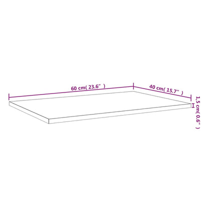vidaXL Wandregale 4 Stk. Braun Eichen-Optik 60x40x1,5 cm Holzwerkstoff