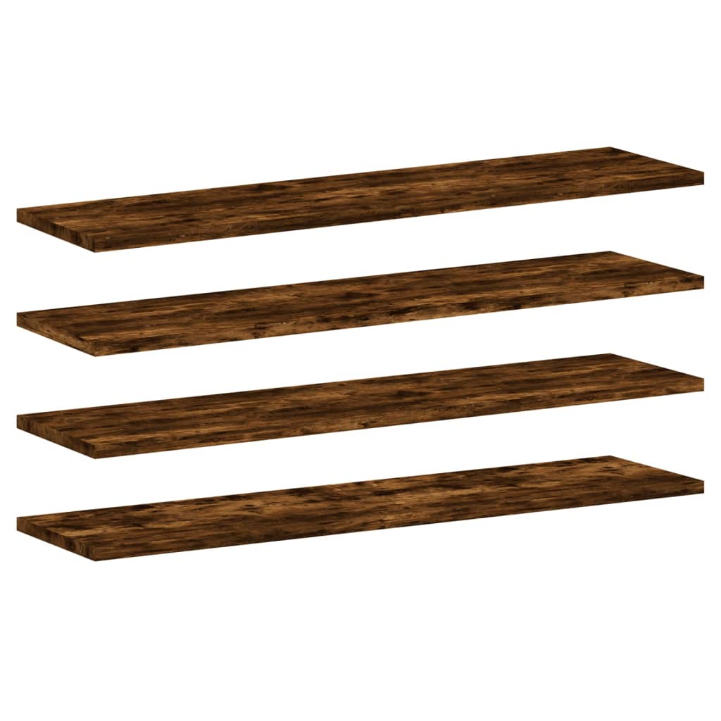 vidaXL Wandregale 4 Stk. Räuchereiche 80x20x1,5 cm Holzwerkstoff