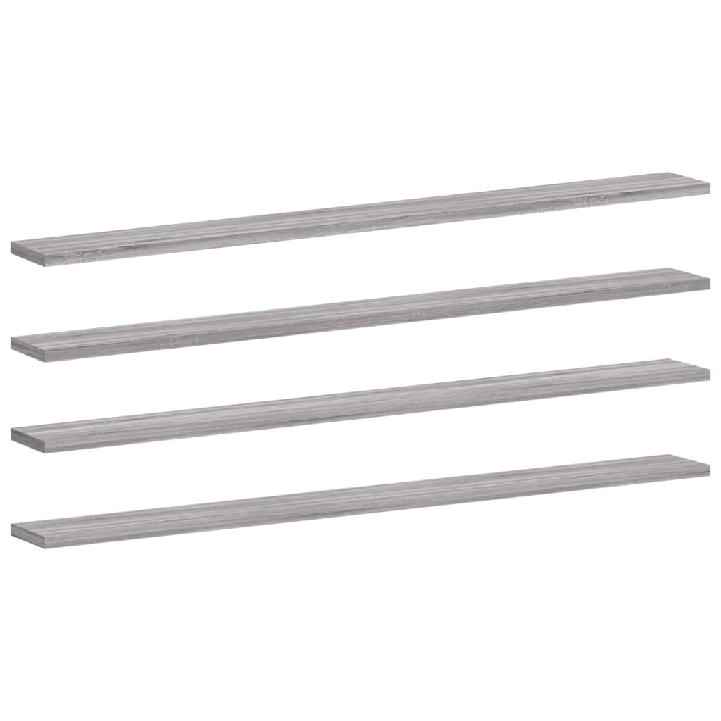 vidaXL Wandregale 4 Stk. Grau Sonoma 100x10x1,5 cm Holzwerkstoff