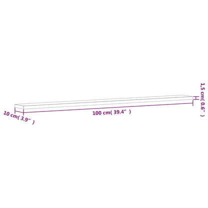 vidaXL Wandregale 4 Stk. Grau Sonoma 100x10x1,5 cm Holzwerkstoff