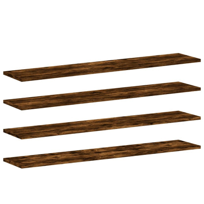 vidaXL Wandregale 4 Stk. Räuchereiche 100x20x1,5 cm Holzwerkstoff