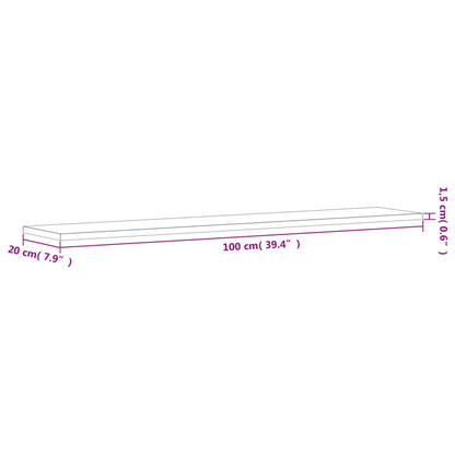 vidaXL Wandregale 4 Stk. Räuchereiche 100x20x1,5 cm Holzwerkstoff