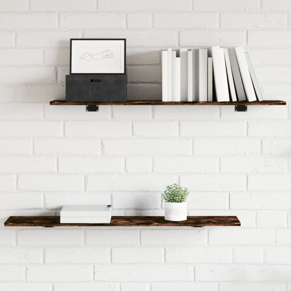 vidaXL Wandregale 4 Stk. Räuchereiche 100x20x1,5 cm Holzwerkstoff