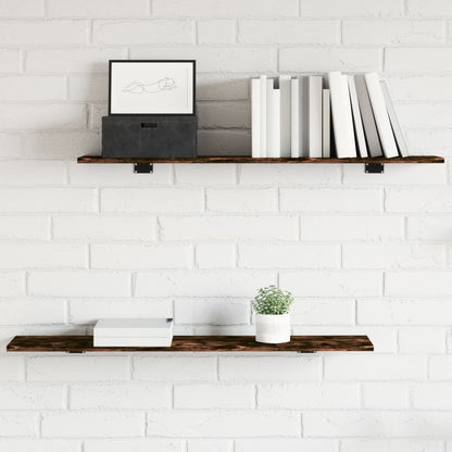 vidaXL Wandregale 4 Stk. Räuchereiche 100x20x1,5 cm Holzwerkstoff