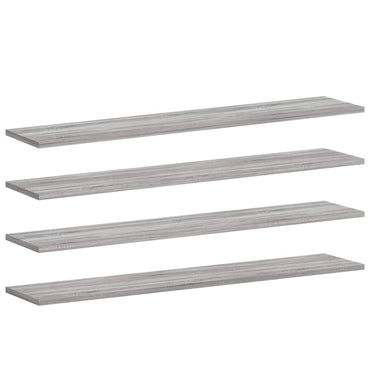 vidaXL Wandregale 4 Stk. Grau Sonoma 100x20x1,5 cm Holzwerkstoff