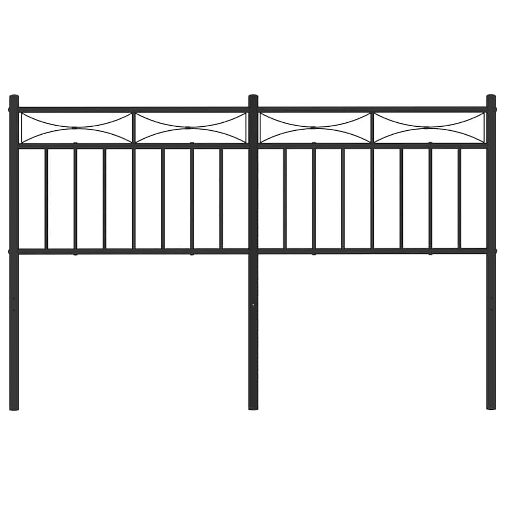 vidaXL Ersatz-Kopfteil Metall Schwarz 135 cm