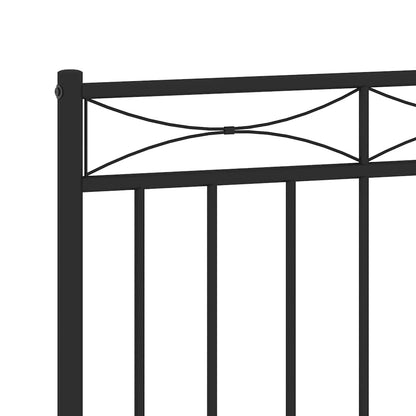 vidaXL Ersatz-Kopfteil Metall Schwarz 135 cm