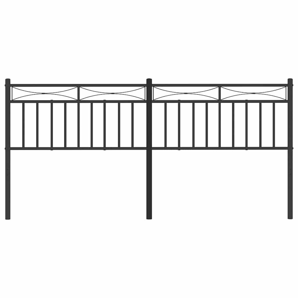 vidaXL Ersatz-Kopfteil Metall Schwarz 180 cm