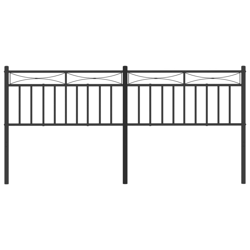 vidaXL Ersatz-Kopfteil Metall Schwarz 193 cm
