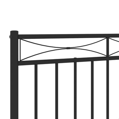 vidaXL Ersatz-Kopfteil Metall Schwarz 193 cm