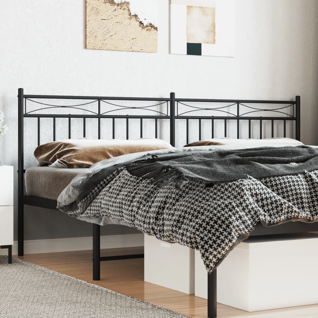 vidaXL Ersatz-Kopfteil Metall Schwarz 193 cm