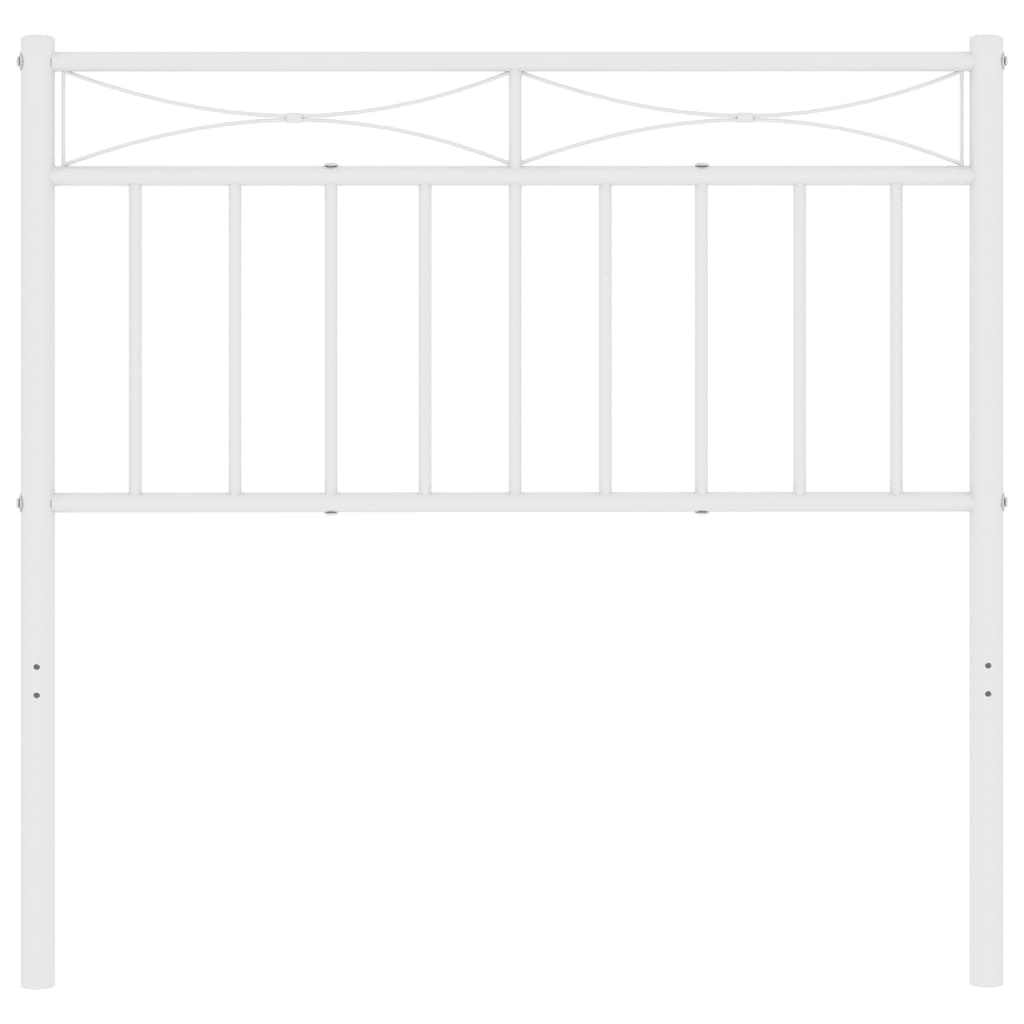 vidaXL Ersatz-Kopfteil Metall Weiß 90 cm