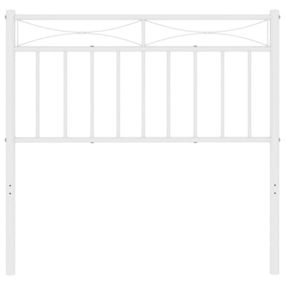 vidaXL Ersatz-Kopfteil Metall Weiß 90 cm
