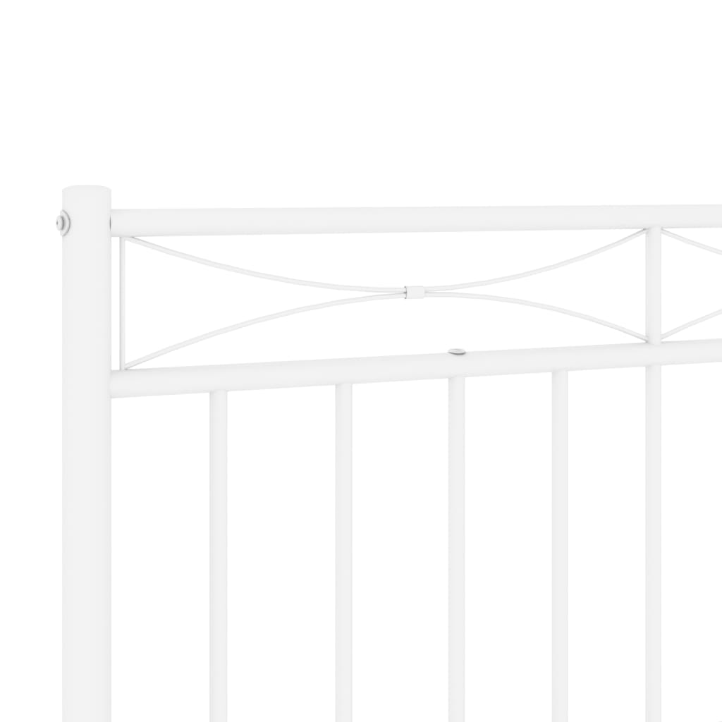 vidaXL Ersatz-Kopfteil Metall Weiß 90 cm