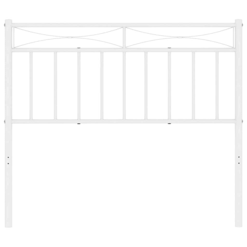 vidaXL Ersatz-Kopfteil Metall Weiß 100 cm
