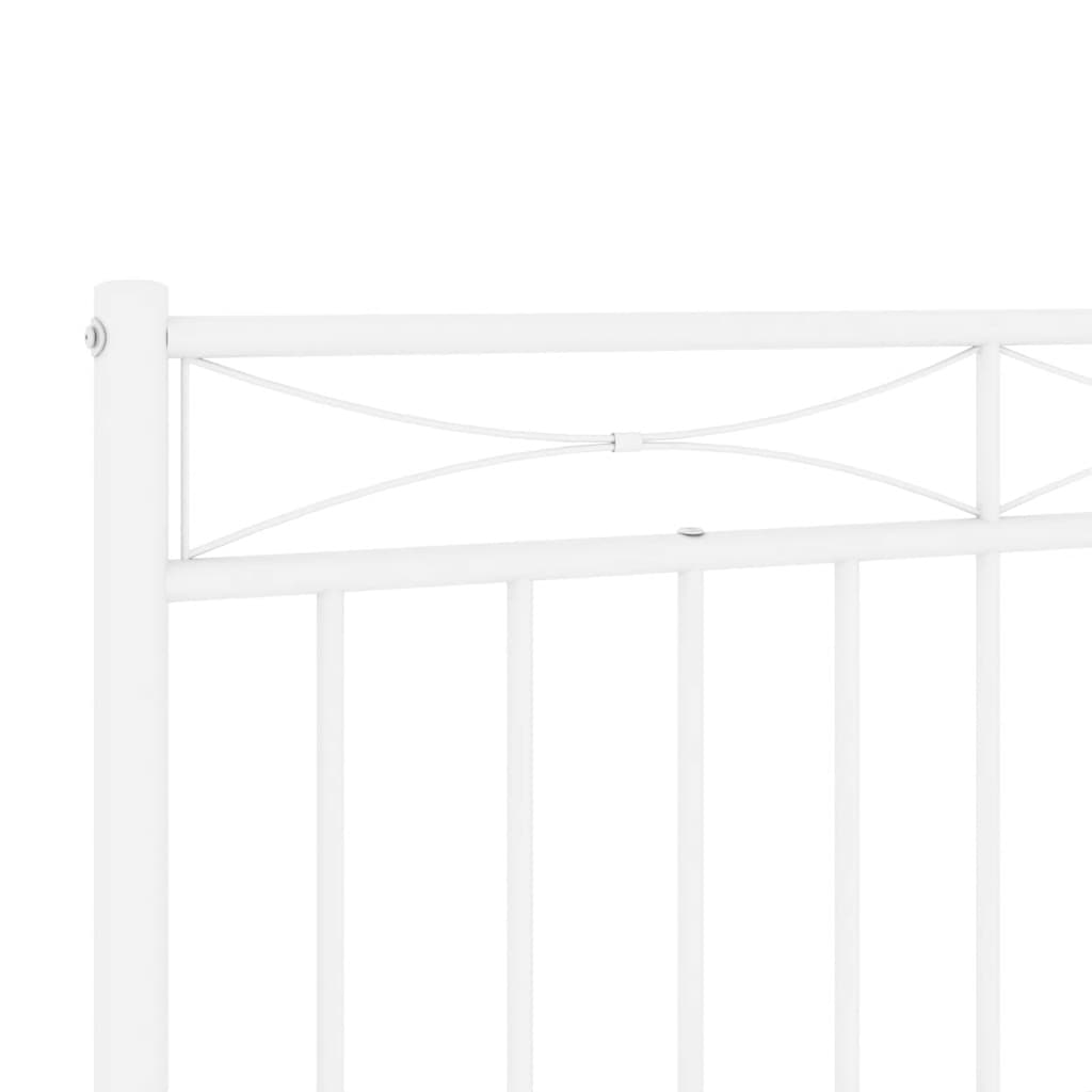 vidaXL Ersatz-Kopfteil Metall Weiß 100 cm