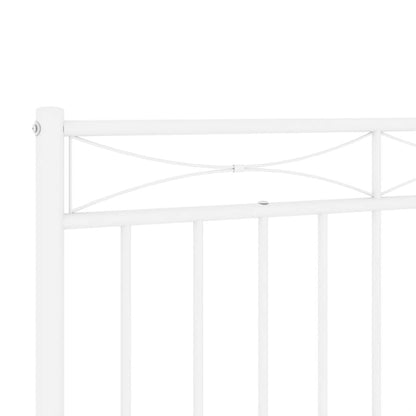 vidaXL Ersatz-Kopfteil Metall Weiß 100 cm