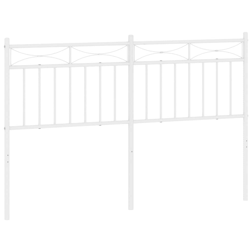 vidaXL Ersatz-Kopfteil Metall Weiß 135 cm