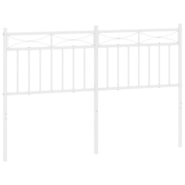 vidaXL Ersatz-Kopfteil Metall Weiß 135 cm