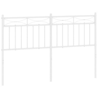 vidaXL Ersatz-Kopfteil Metall Weiß 135 cm