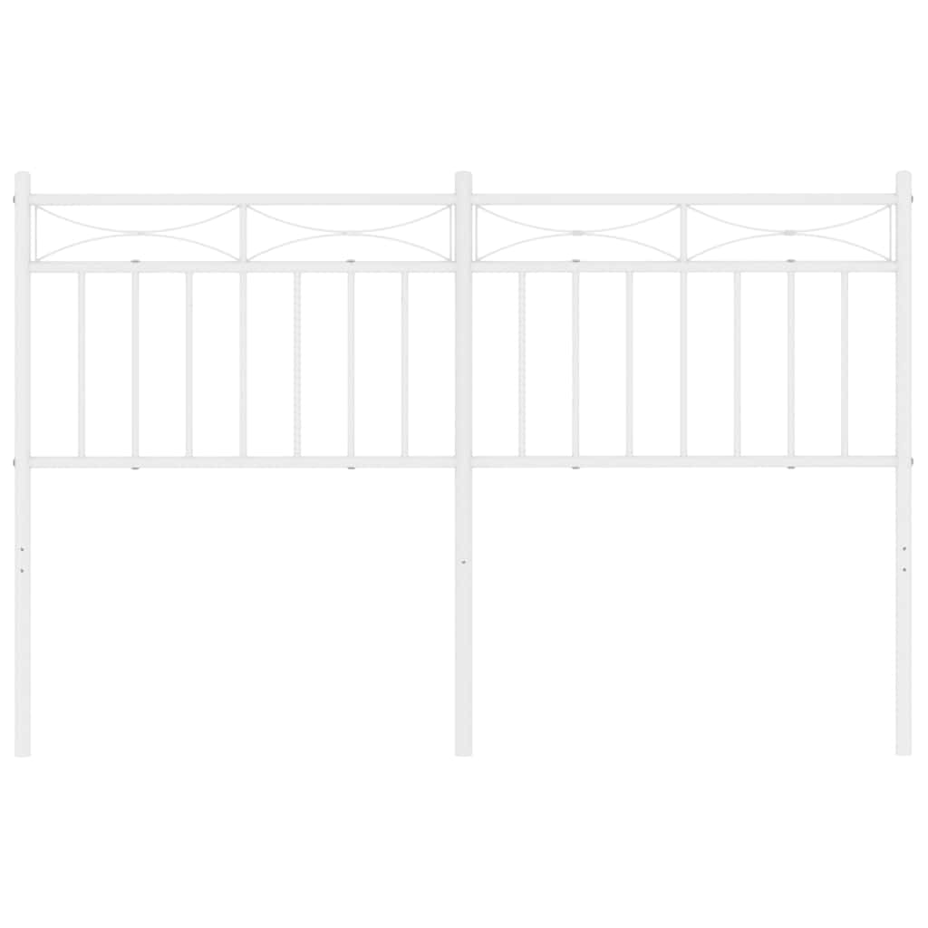 vidaXL Ersatz-Kopfteil Metall Weiß 135 cm