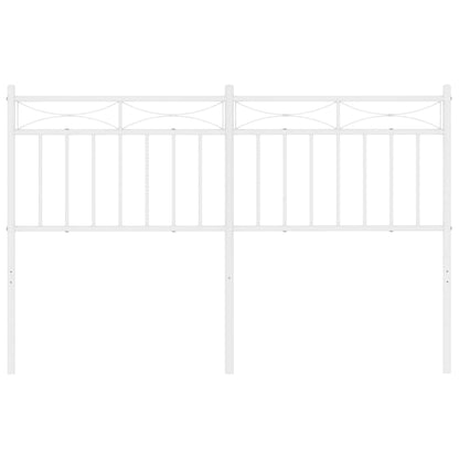 vidaXL Ersatz-Kopfteil Metall Weiß 135 cm
