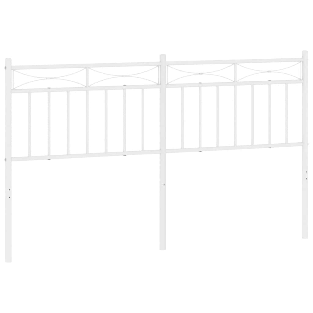 vidaXL Ersatz-Kopfteil Metall Weiß 150 cm