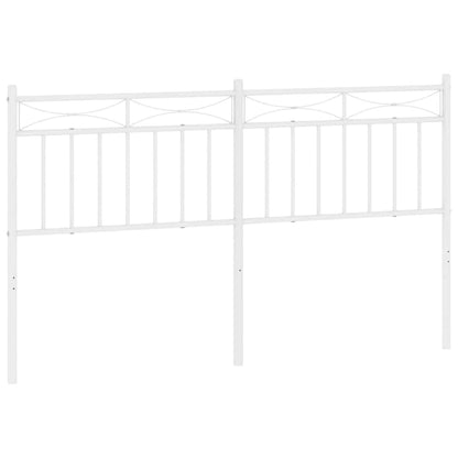 vidaXL Ersatz-Kopfteil Metall Weiß 150 cm