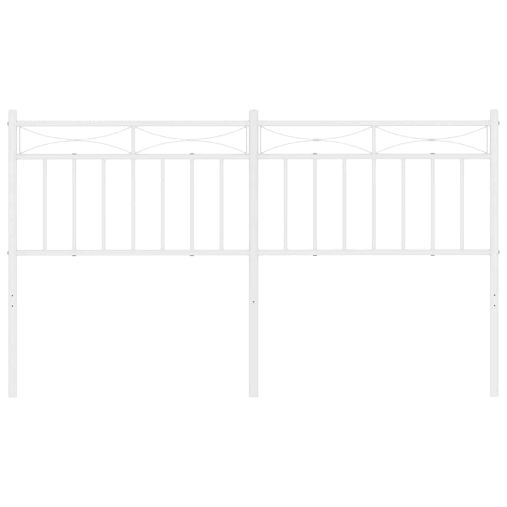 vidaXL Ersatz-Kopfteil Metall Weiß 150 cm