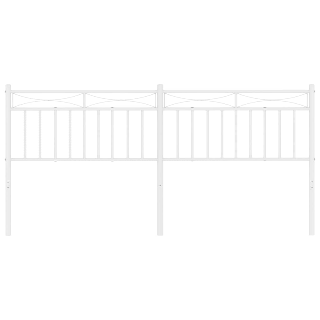vidaXL Ersatz-Kopfteil Metall Weiß 180 cm