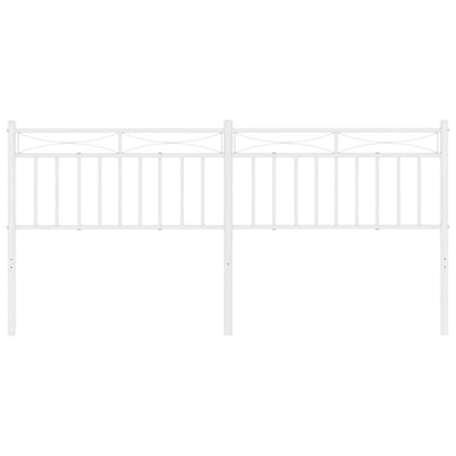 vidaXL Ersatz-Kopfteil Metall Weiß 180 cm