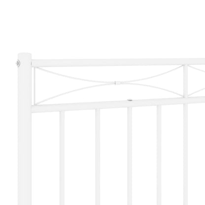 vidaXL Ersatz-Kopfteil Metall Weiß 180 cm