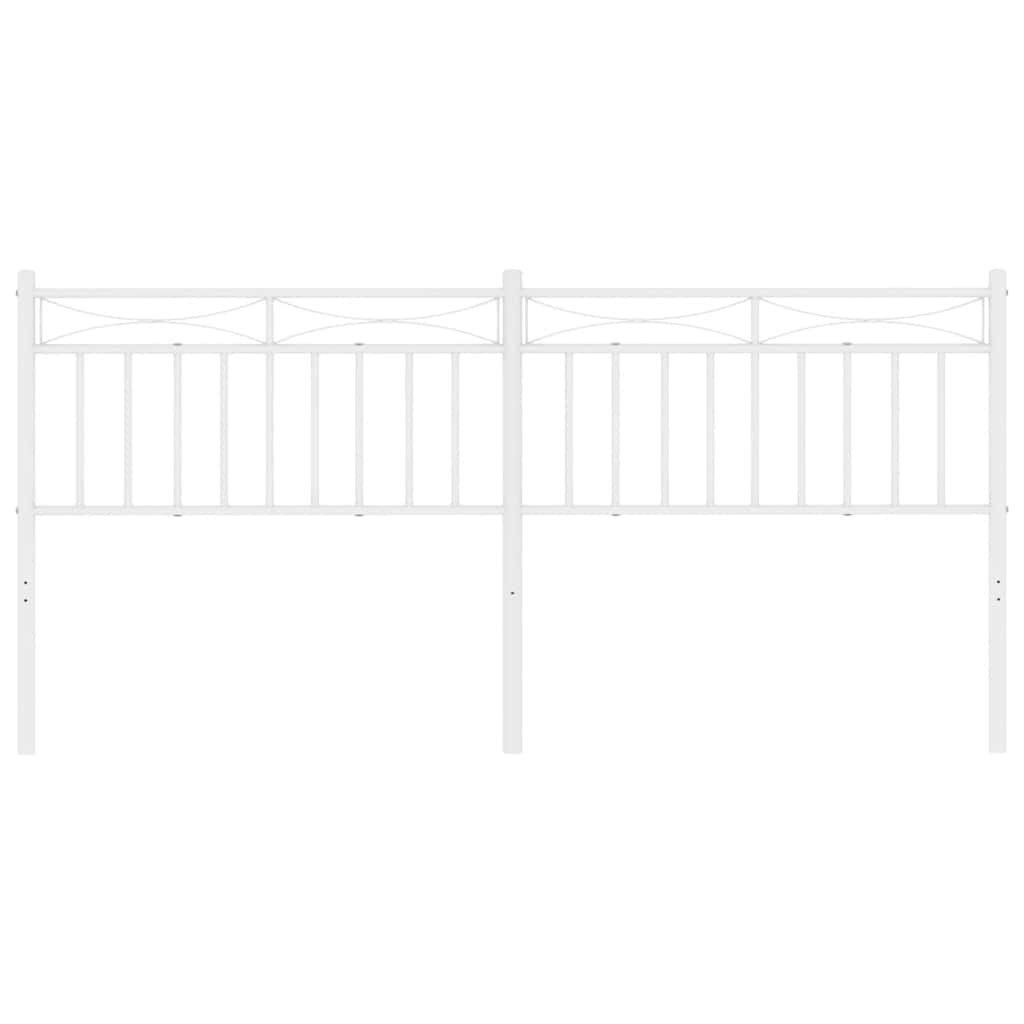 vidaXL Ersatz-Kopfteil Metall Weiß 193 cm