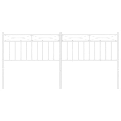 vidaXL Ersatz-Kopfteil Metall Weiß 193 cm