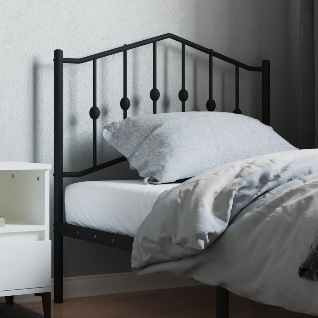 vidaXL Ersatz-Kopfteil Metall Schwarz 90 cm