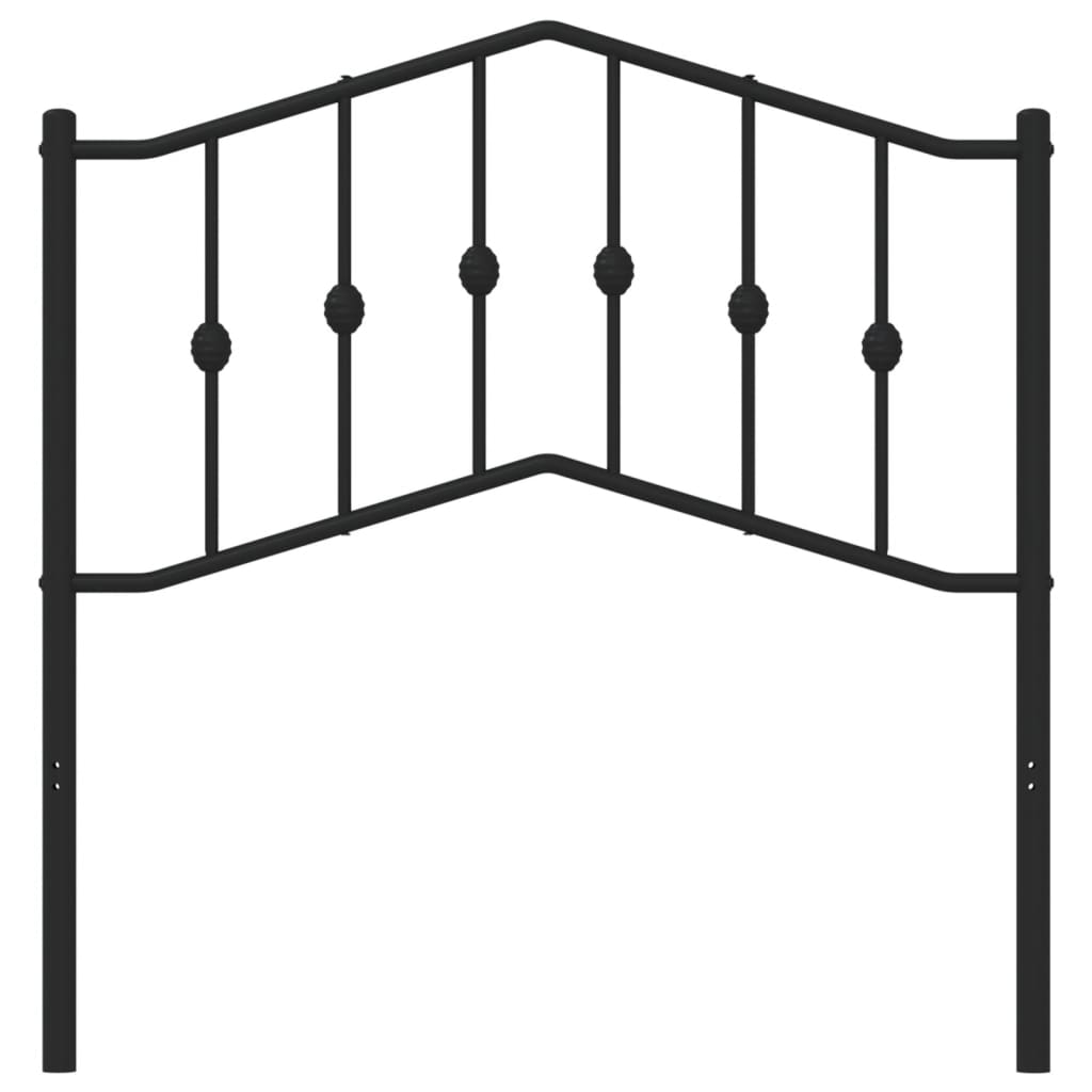 vidaXL Ersatz-Kopfteil Metall Schwarz 90 cm