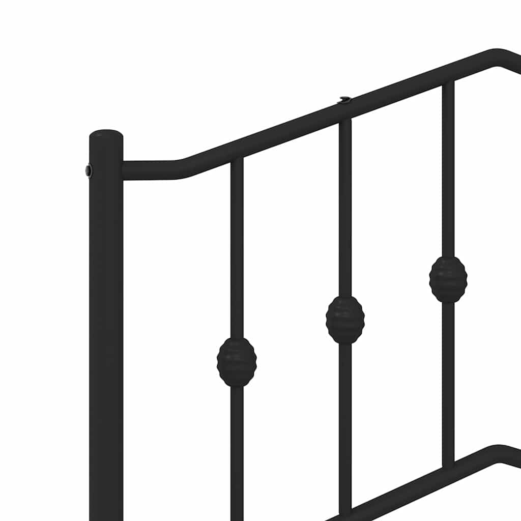 vidaXL Ersatz-Kopfteil Metall Schwarz 90 cm