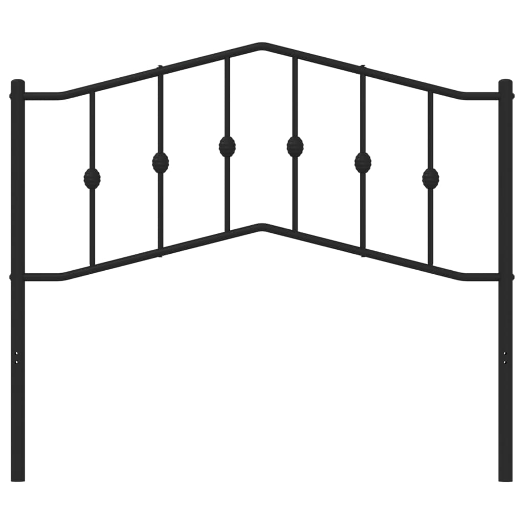 vidaXL Ersatz-Kopfteil Metall Schwarz 107 cm