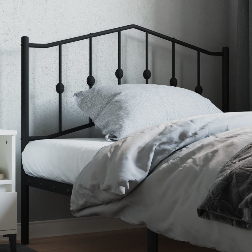 vidaXL Ersatz-Kopfteil Metall Schwarz 107 cm