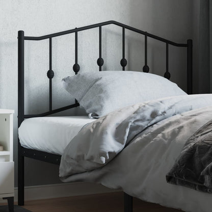 vidaXL Ersatz-Kopfteil Metall Schwarz 107 cm