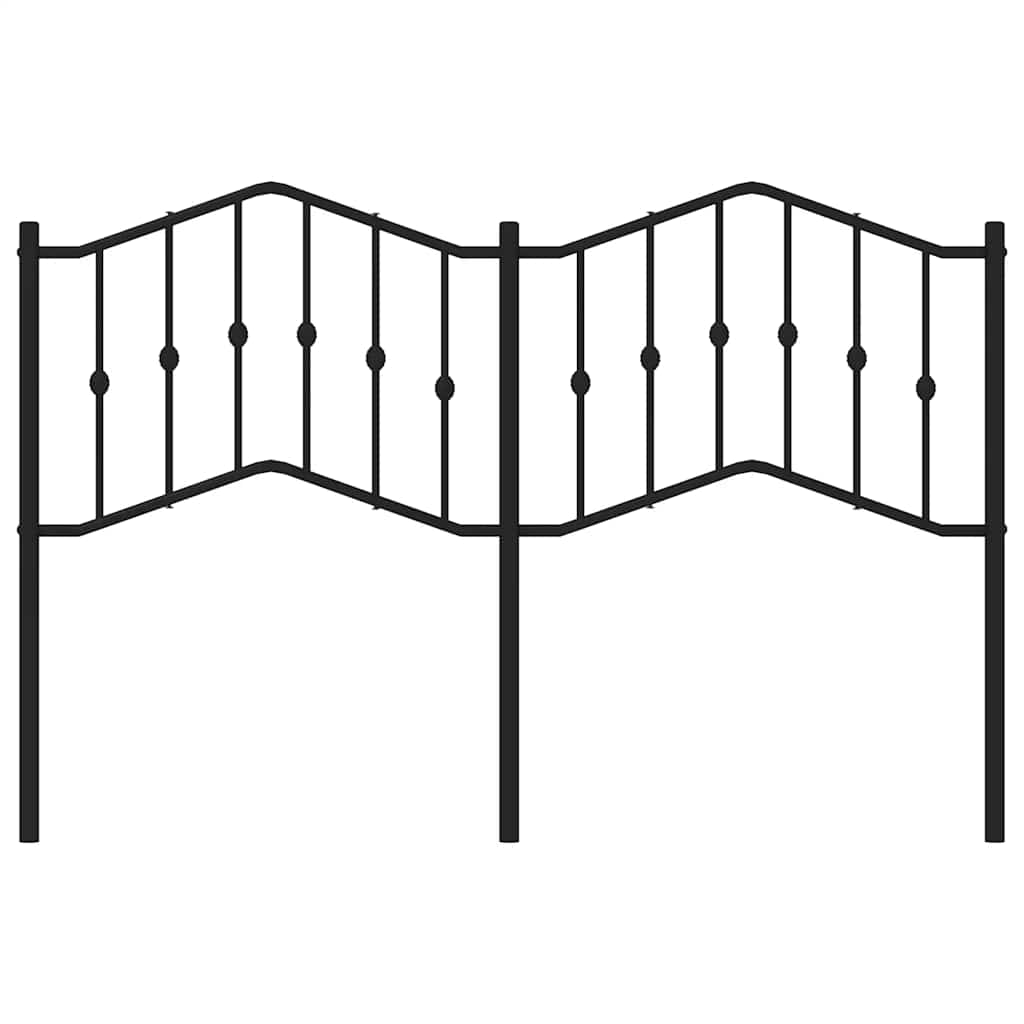 vidaXL Ersatz-Kopfteil Metall Schwarz 135 cm