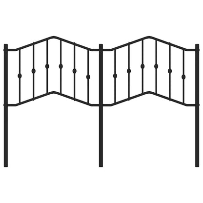 vidaXL Ersatz-Kopfteil Metall Schwarz 135 cm