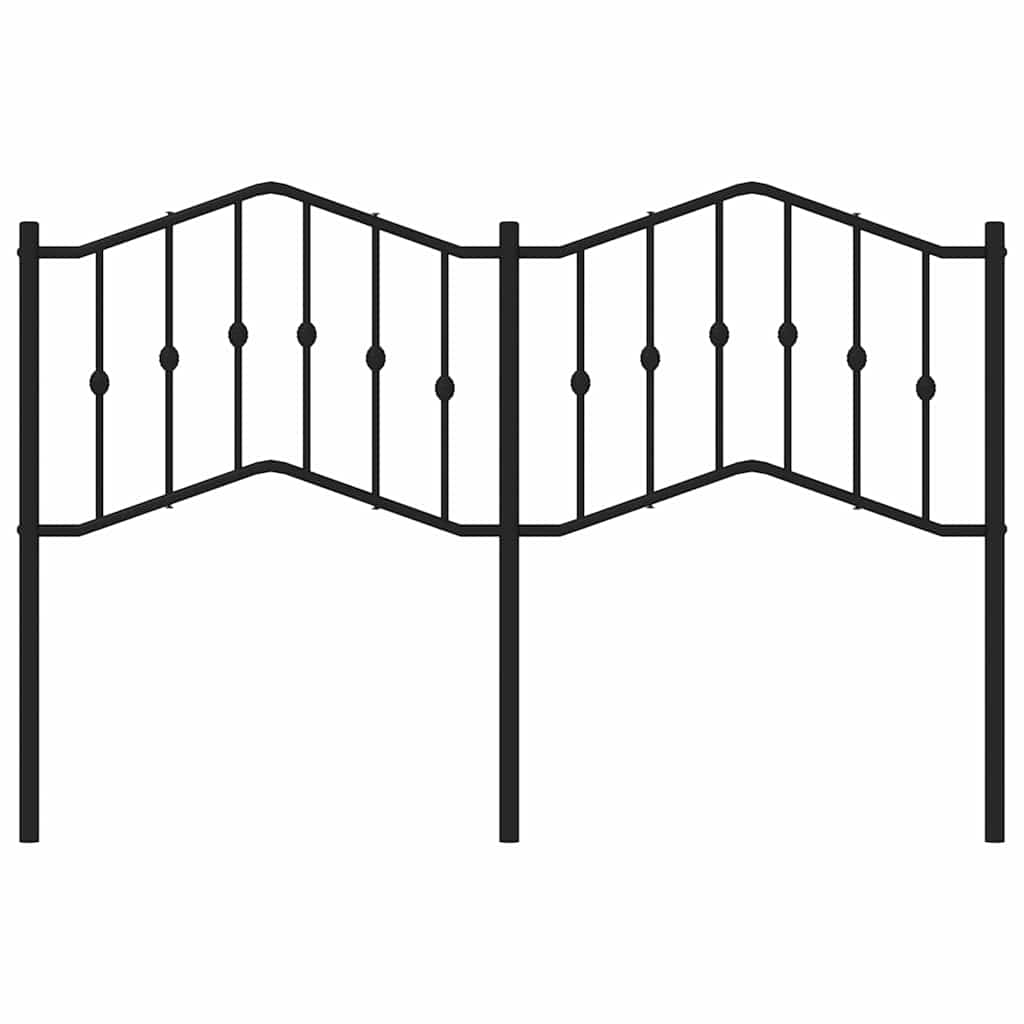 vidaXL Ersatz-Kopfteil Metall Schwarz 150 cm