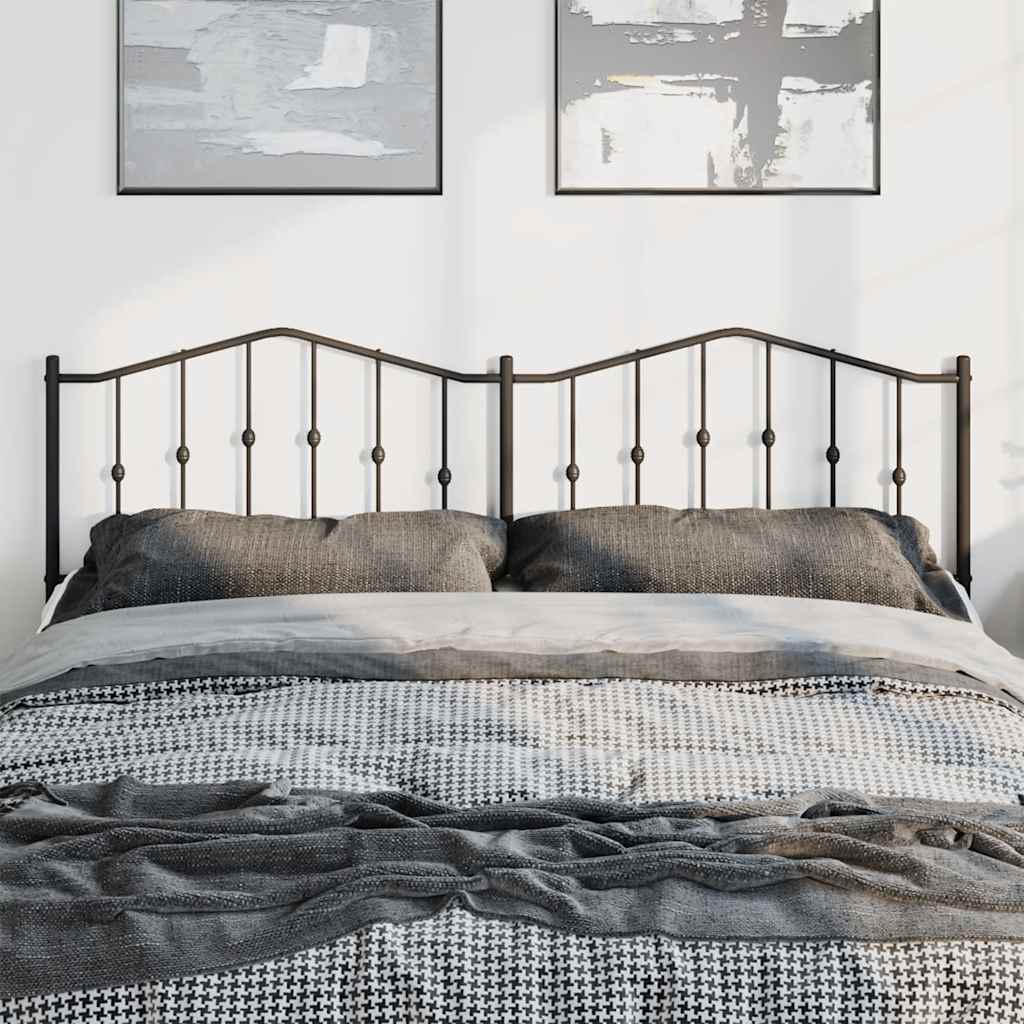vidaXL Ersatz-Kopfteil Metall Schwarz 180 cm