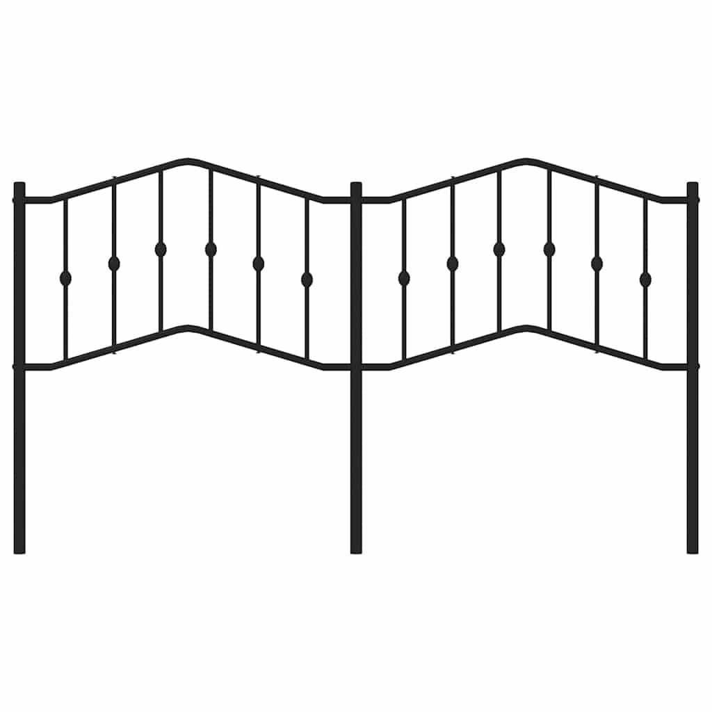 vidaXL Ersatz-Kopfteil Metall Schwarz 180 cm