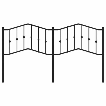 vidaXL Ersatz-Kopfteil Metall Schwarz 180 cm