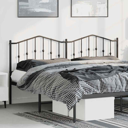 vidaXL Ersatz-Kopfteil Metall Schwarz 180 cm