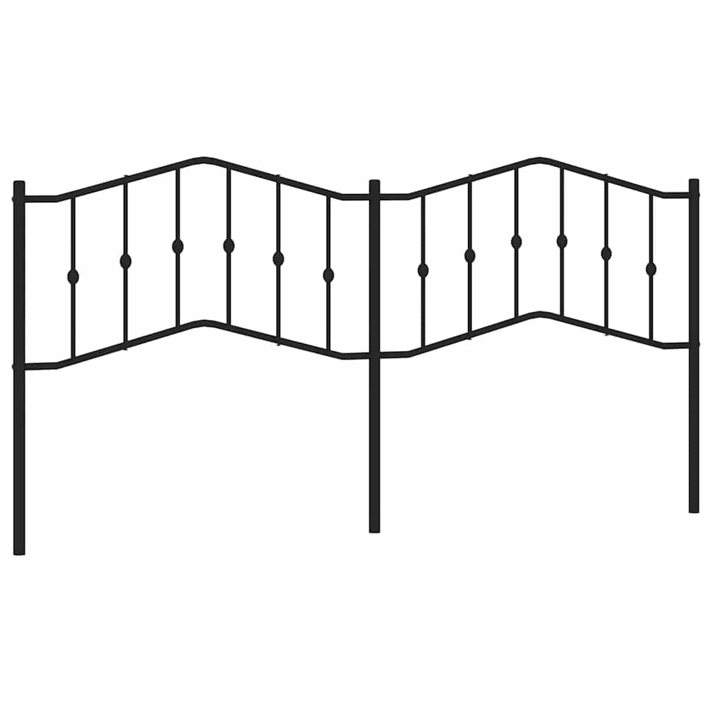 vidaXL Ersatz-Kopfteil Metall Schwarz 193 cm