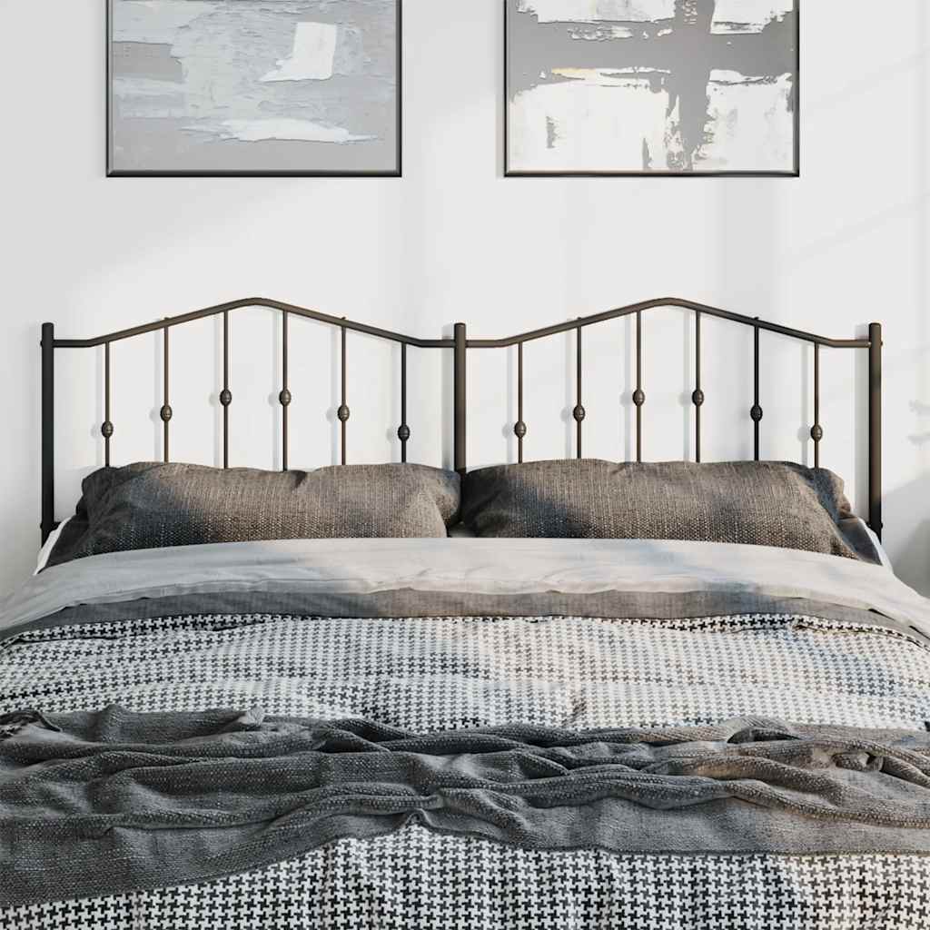 vidaXL Ersatz-Kopfteil Metall Schwarz 193 cm
